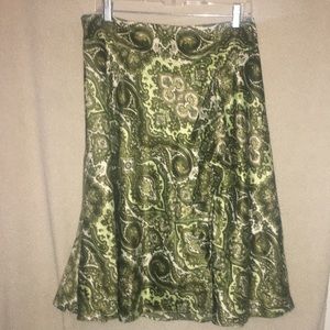 Green paisley skirt